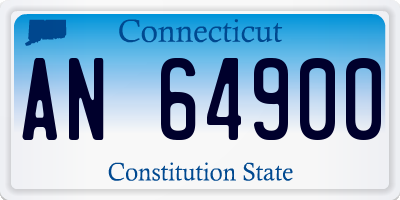 CT license plate AN64900