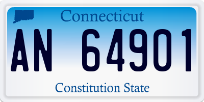 CT license plate AN64901