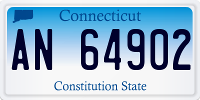 CT license plate AN64902