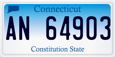 CT license plate AN64903