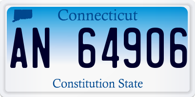 CT license plate AN64906