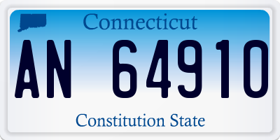 CT license plate AN64910