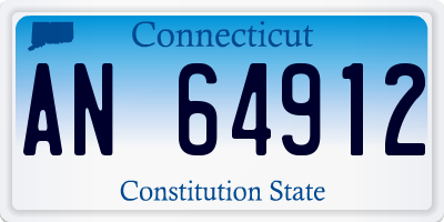 CT license plate AN64912