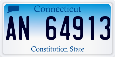 CT license plate AN64913