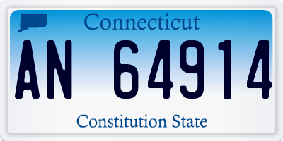 CT license plate AN64914
