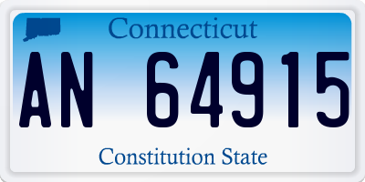 CT license plate AN64915