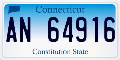 CT license plate AN64916
