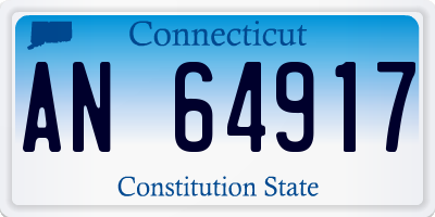 CT license plate AN64917