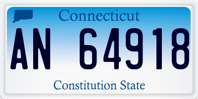 CT license plate AN64918