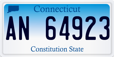 CT license plate AN64923