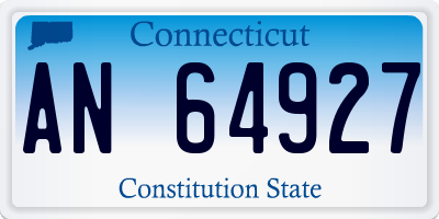 CT license plate AN64927