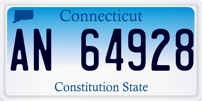 CT license plate AN64928