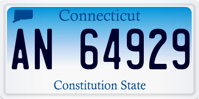 CT license plate AN64929