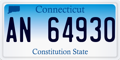 CT license plate AN64930