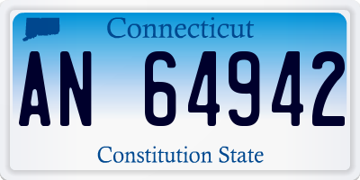 CT license plate AN64942