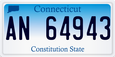 CT license plate AN64943