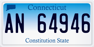 CT license plate AN64946