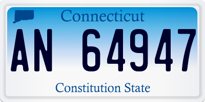 CT license plate AN64947