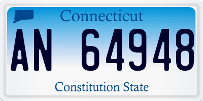 CT license plate AN64948