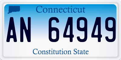 CT license plate AN64949