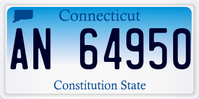 CT license plate AN64950