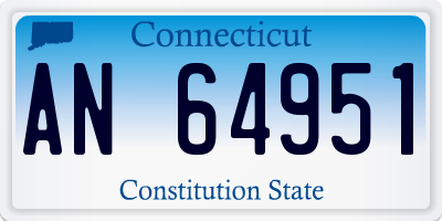 CT license plate AN64951