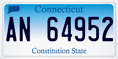 CT license plate AN64952