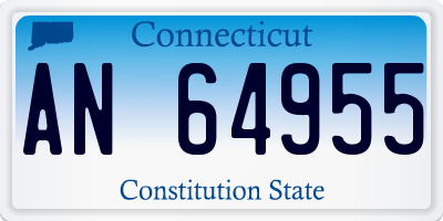 CT license plate AN64955