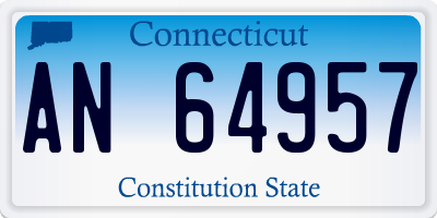 CT license plate AN64957