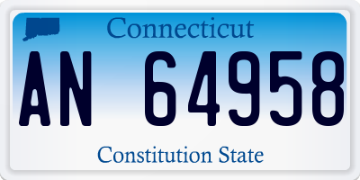 CT license plate AN64958