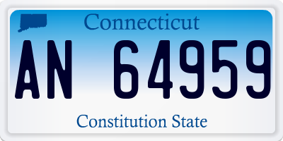CT license plate AN64959