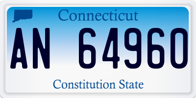 CT license plate AN64960