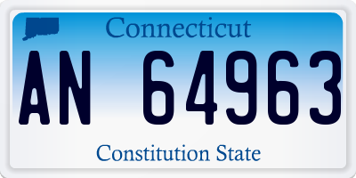 CT license plate AN64963