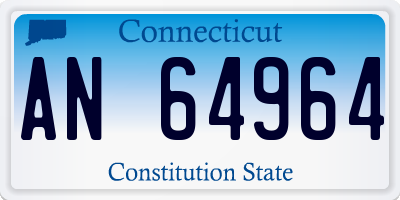 CT license plate AN64964