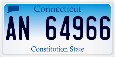 CT license plate AN64966