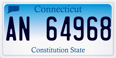 CT license plate AN64968