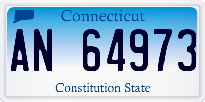 CT license plate AN64973