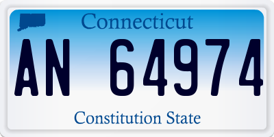 CT license plate AN64974