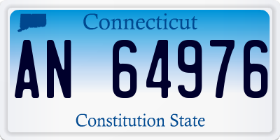 CT license plate AN64976