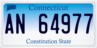 CT license plate AN64977