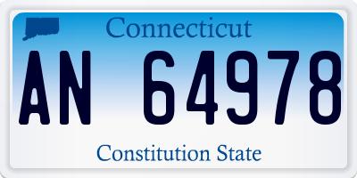 CT license plate AN64978
