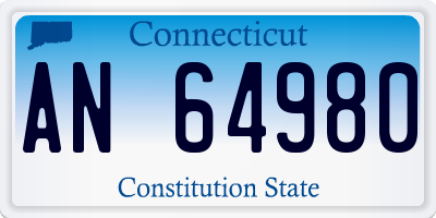CT license plate AN64980