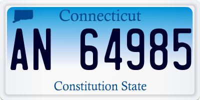 CT license plate AN64985