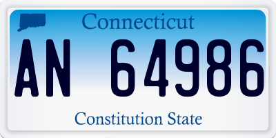 CT license plate AN64986