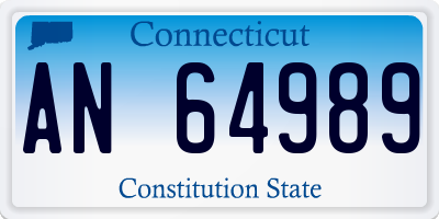 CT license plate AN64989