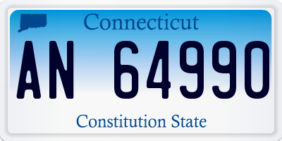 CT license plate AN64990