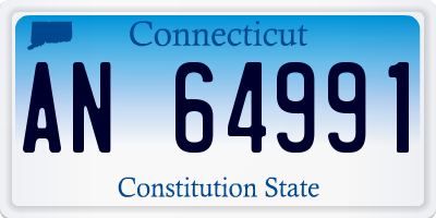 CT license plate AN64991