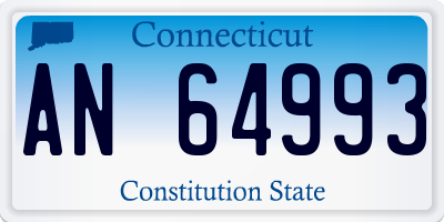 CT license plate AN64993