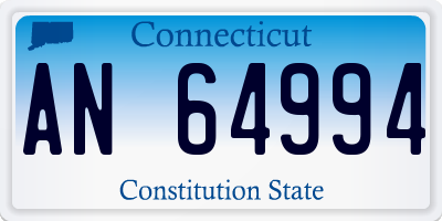 CT license plate AN64994
