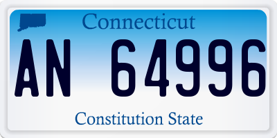 CT license plate AN64996